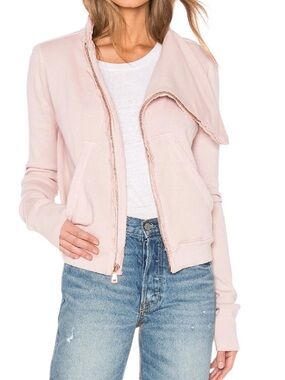 Frank & Eileen Tee Lab Side Zip Jacket Light Pink Fleece Size Small